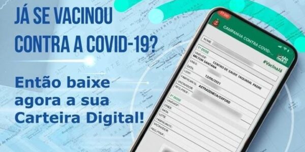 Aplicativo do Poupatempo mostra lembrete para a dose de reforço da vacina contra Covid-19