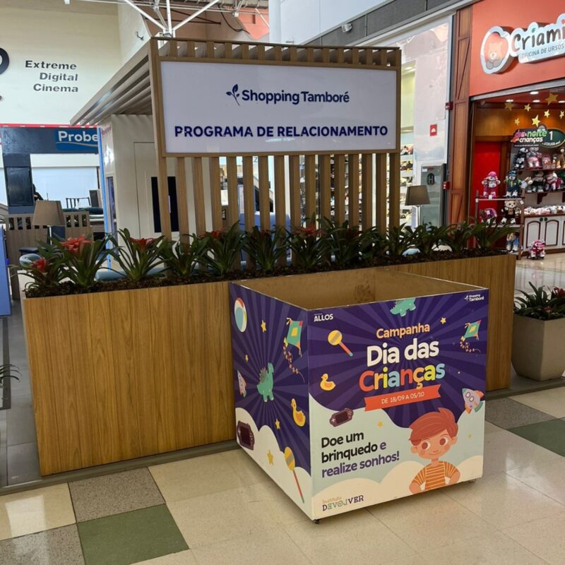 Dia das Crianças: Shopping Tamboré disponibiliza ponto de arrecadação de brinquedos até o dia 5