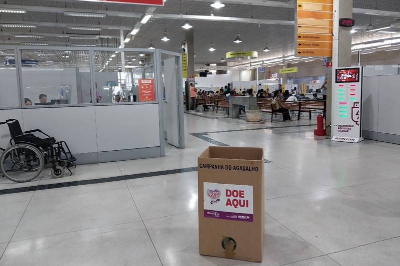Em Barueri, Ganha Tempo tem posto permanente de coleta de agasalhos