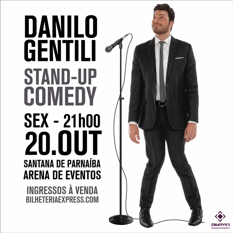Danilo Gentili se apresenta em Santana de Parnaíba nesta sexta, 20