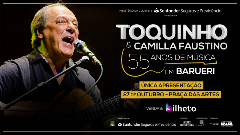 Toquinho celebra 55 anos de música na Praça das Artes, em Barueri