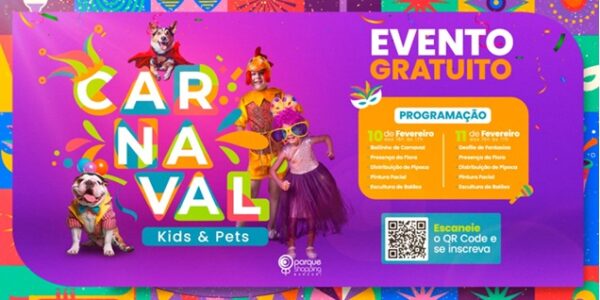 Parque Shopping Barueri terá baile de carnaval e desfile pet nos dias 10 e 11/2