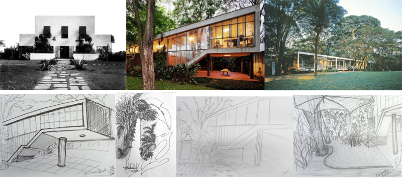 Shopping Tamboré expõe “Arquitetura Modernista: desenhos à mão livre a expressão de ideias”