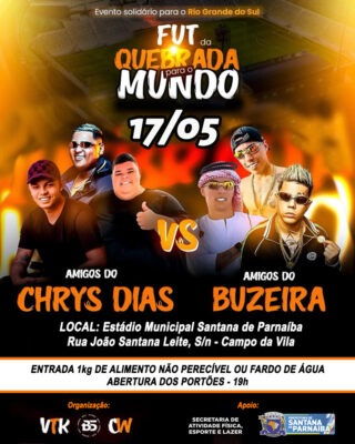 Fut da Quebrada para o Mundo: evento solidário acontece em prol do RS