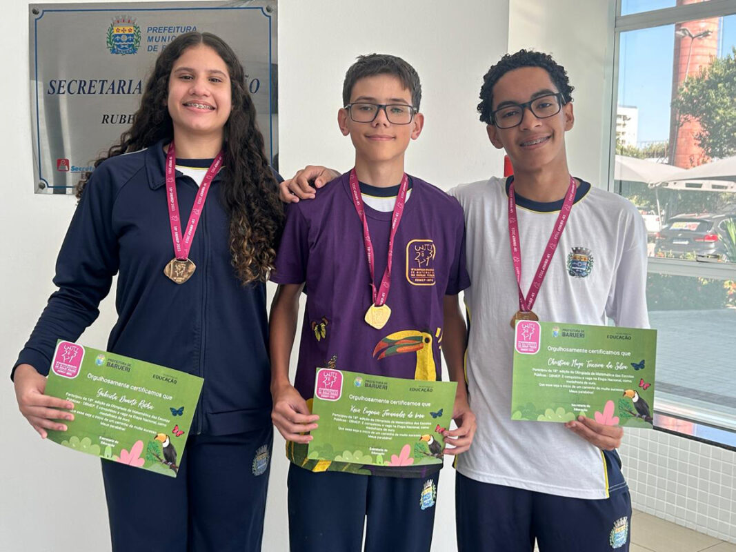 Alunos de Barueri conquistam 36 medalhas na Olimpíada Brasileira de Matemática
