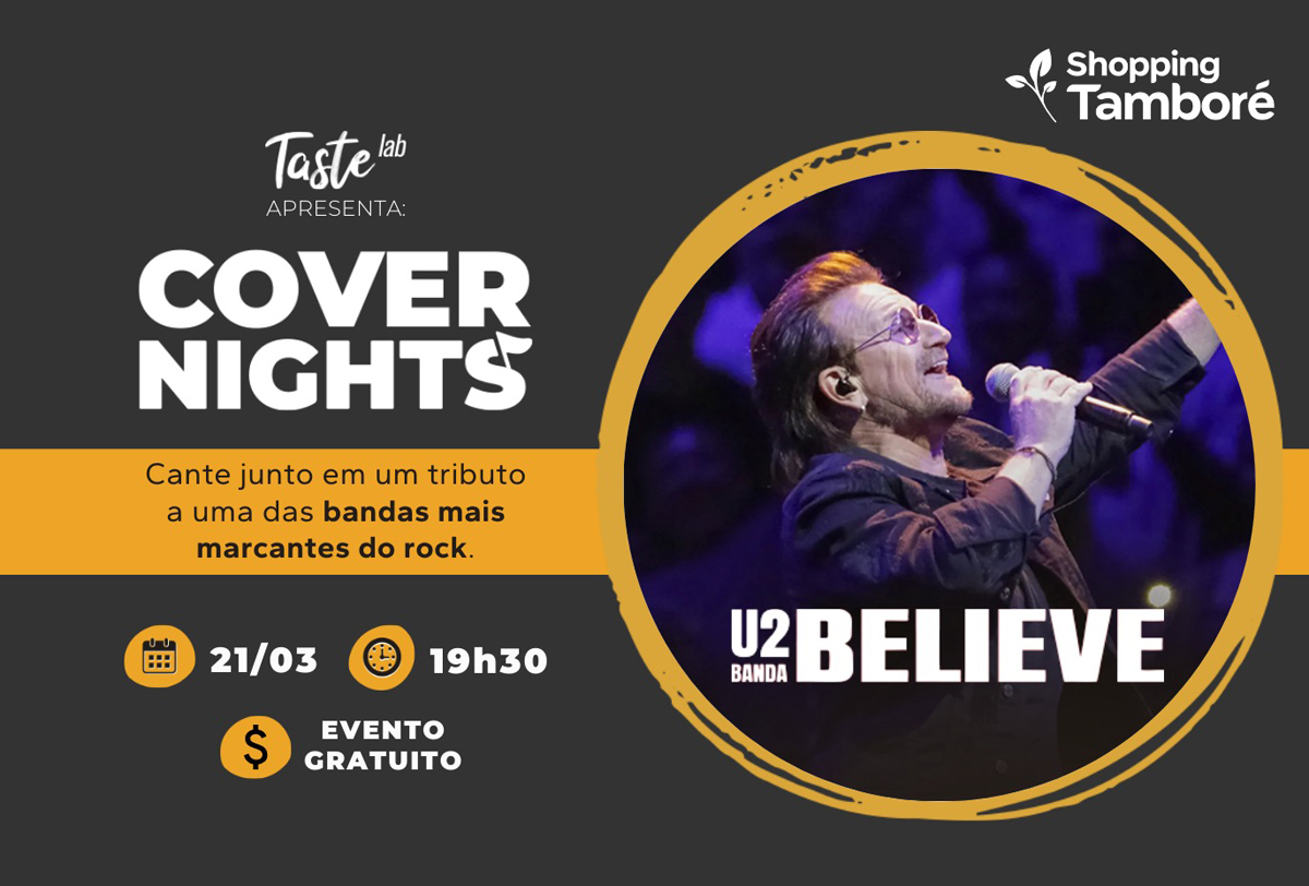 Tributo ao U2 acontece dia 21/3, no Cover Nights do Taste Lab