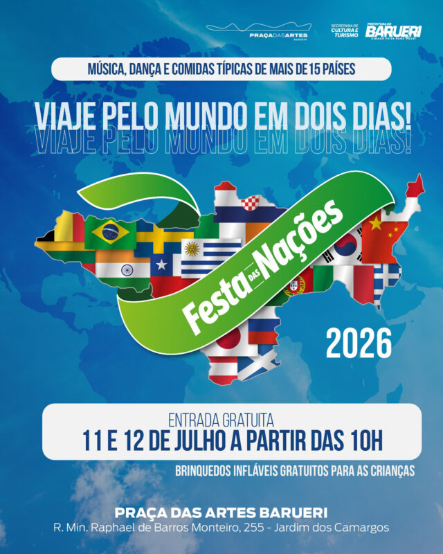 Barueri terá Festa das Nações nos dias 11 e 12 de julho